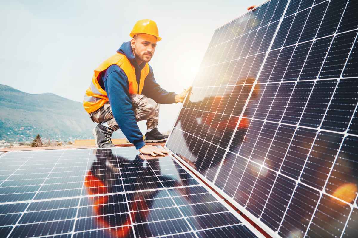 Pose de panneaux solaires